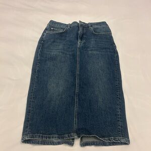Anthropologie Pilcro Blue Denim Skirt